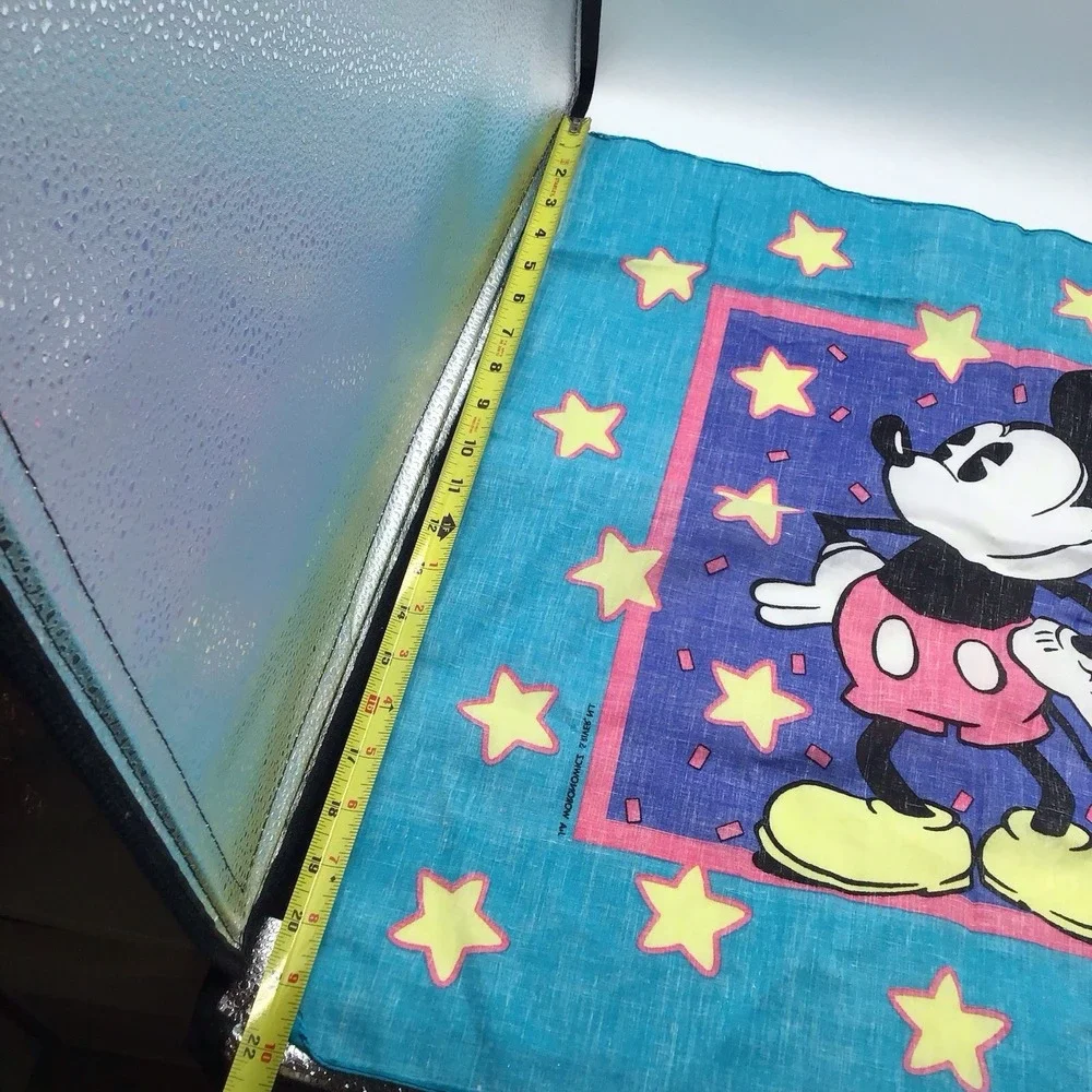Vintage 90s Walt Disney Disneyland resort Mickey Mouse scarves scarf 22x22